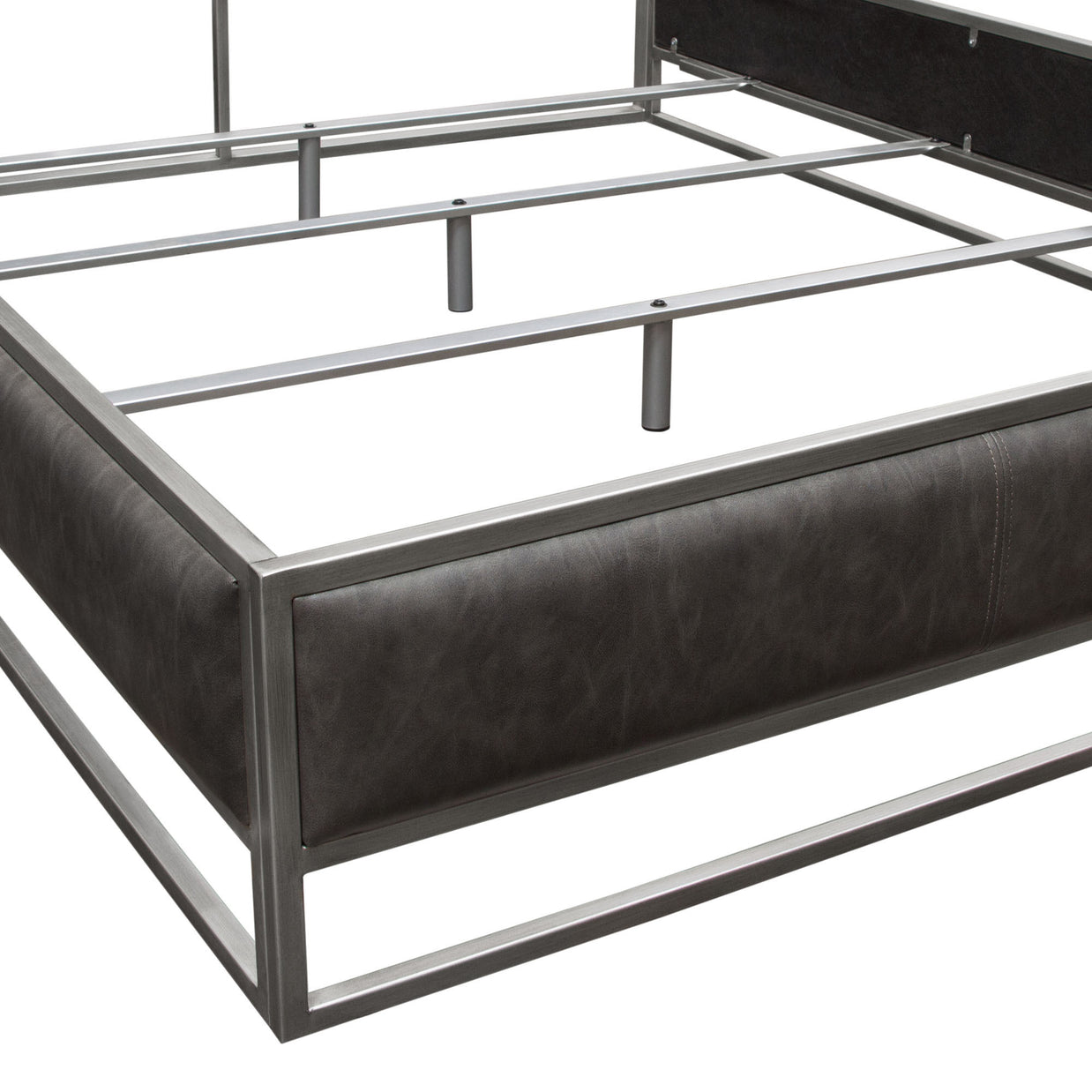 Contemporary Upholstered & Metal Bedframe