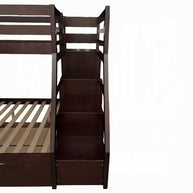 Espresso Twin/Full Storage & Trundle Bunk Bed