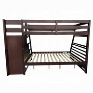 Espresso Twin/Full Storage & Trundle Bunk Bed