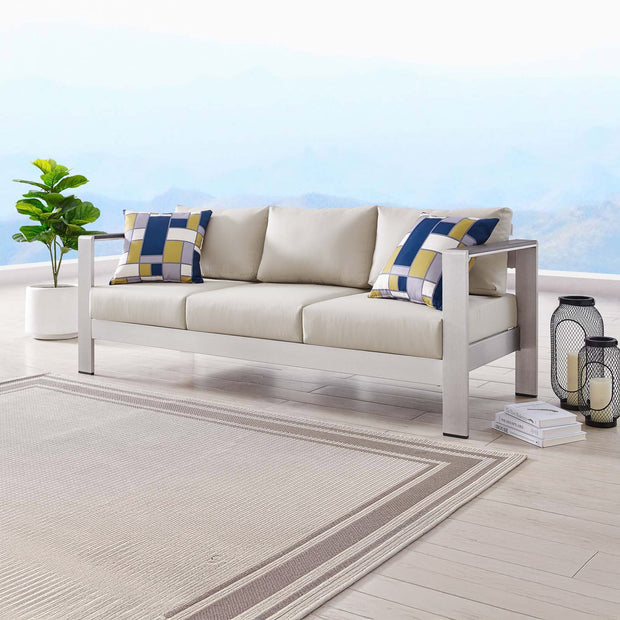 Contemporary Aluminum Outdoor Sofa
