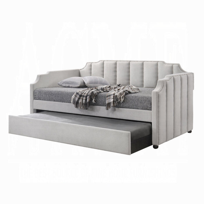 Gray Channel Tufted Daybed