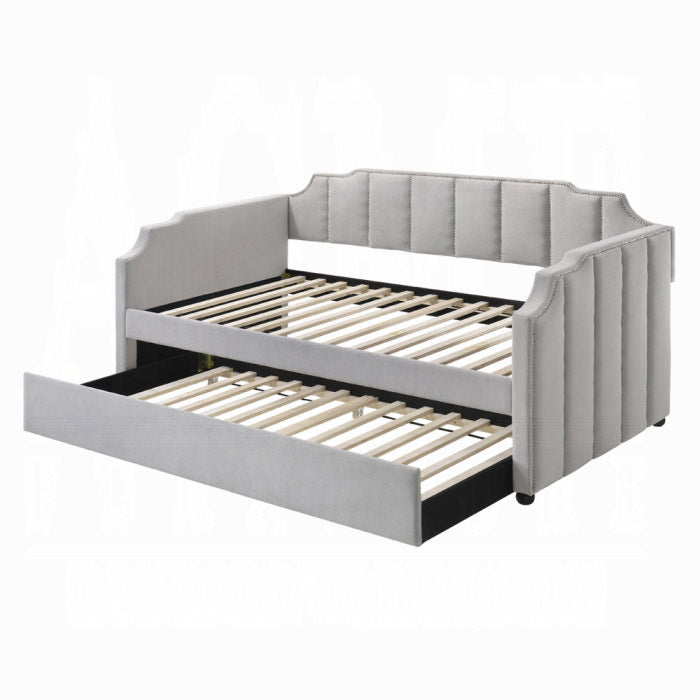Gray Channel Tufted Daybed