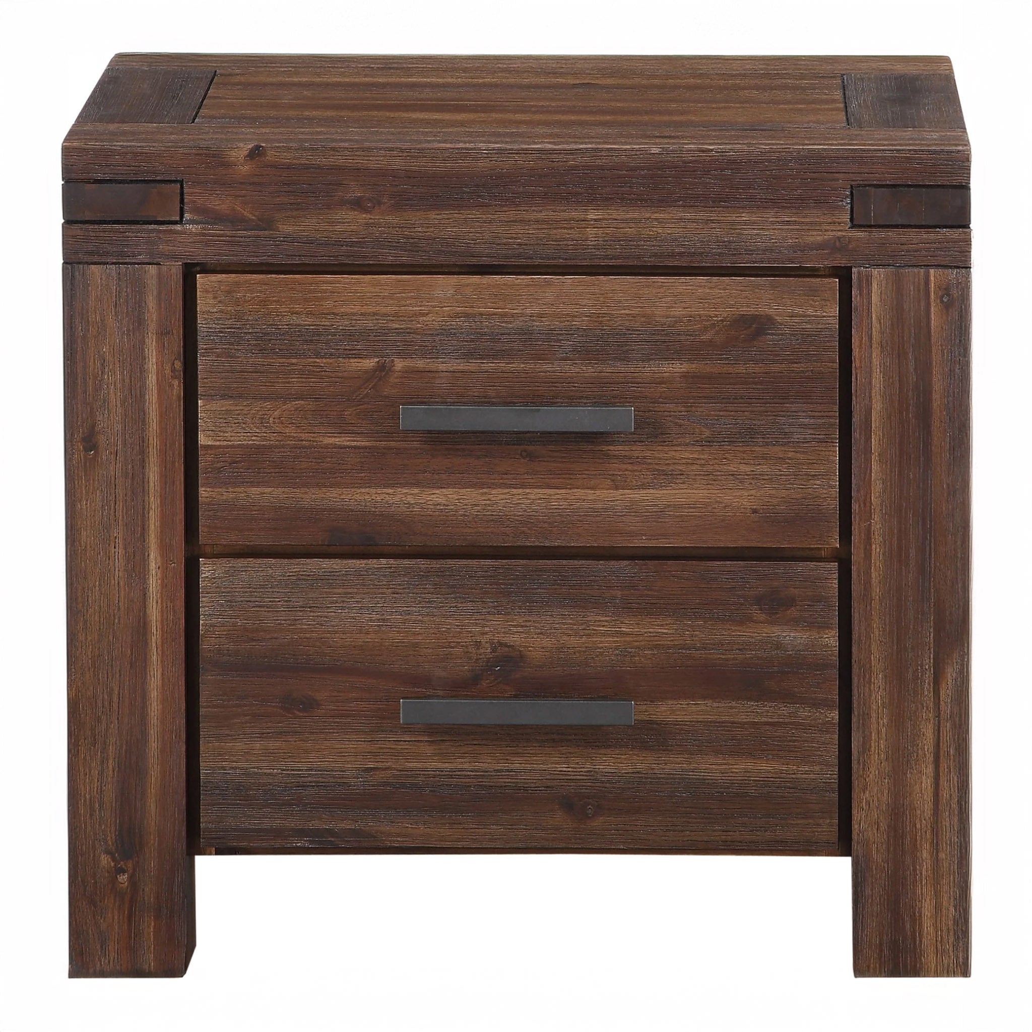 Brown solid wood nightstand