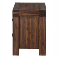 Brown solid wood nightstand