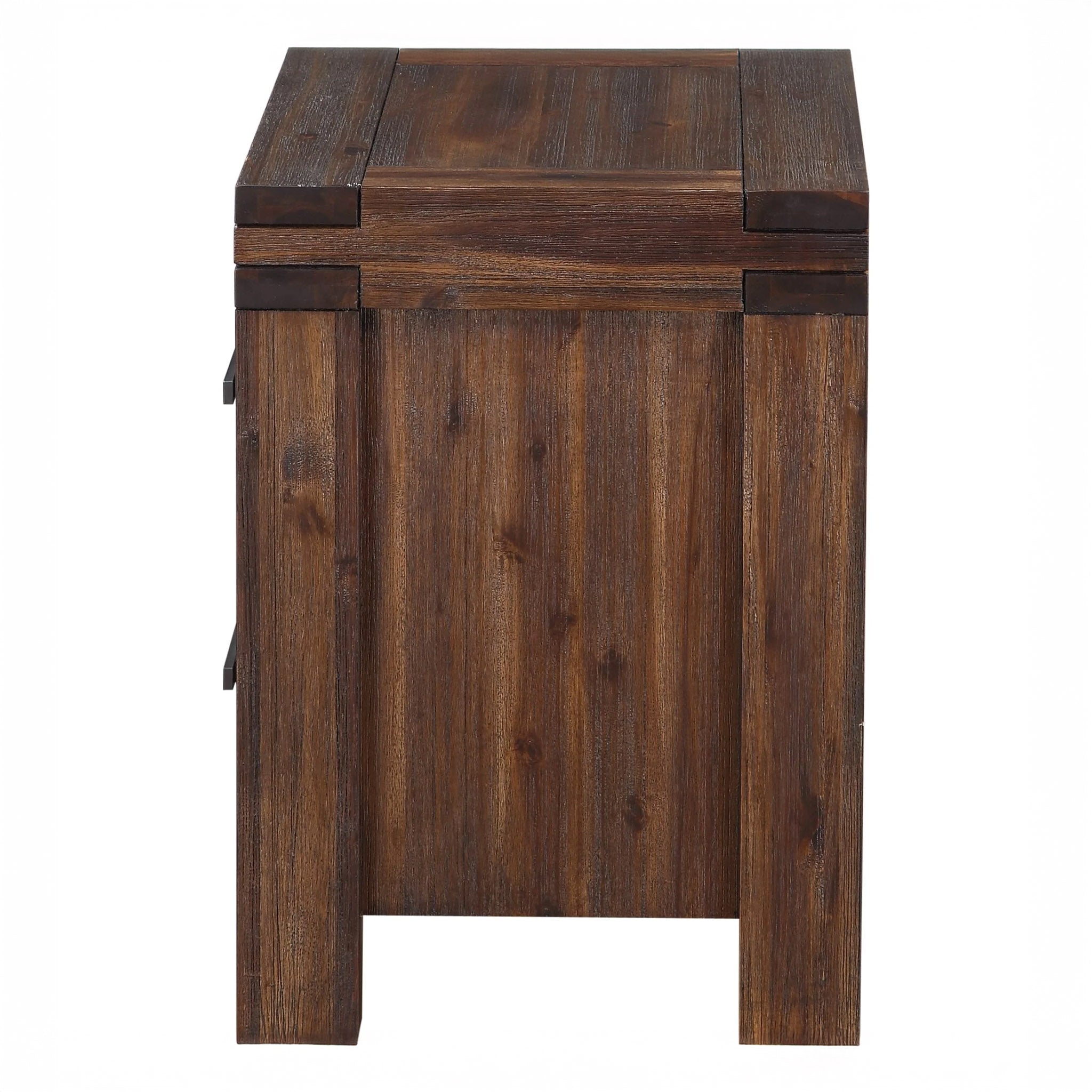 Brown solid wood nightstand