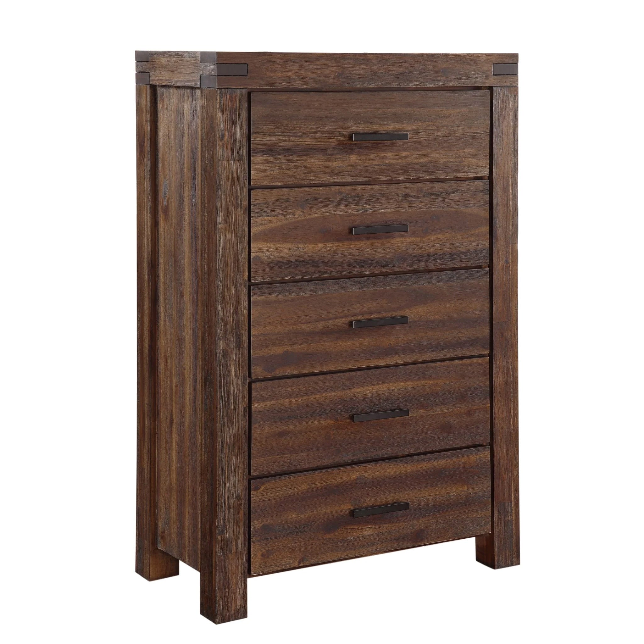 Brown solid wooden chest