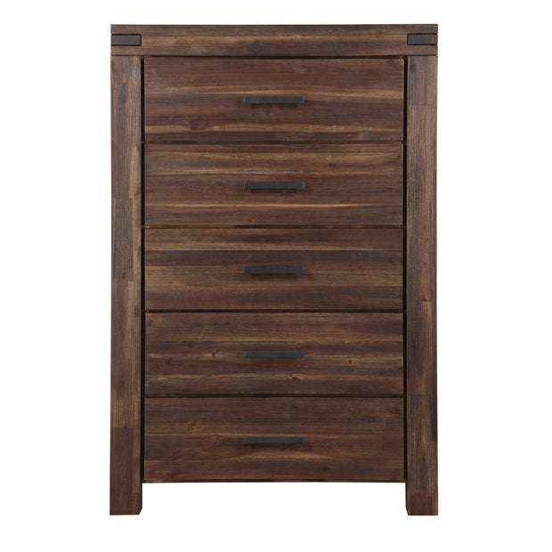 Brown solid wooden chest