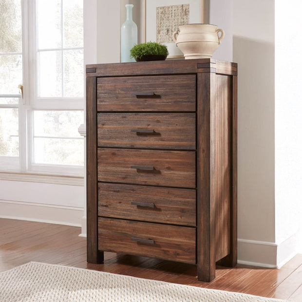 Brown solid wooden chest
