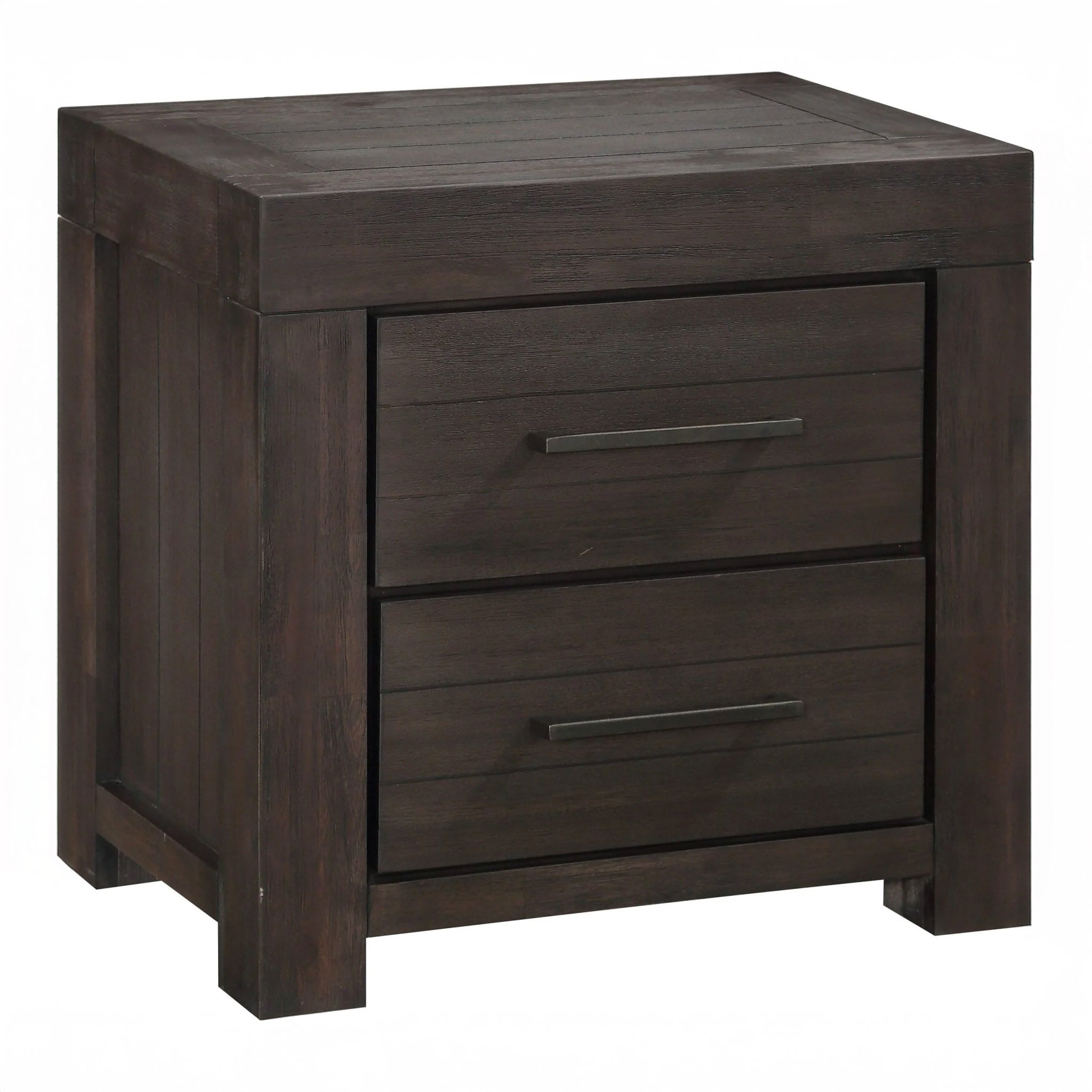 Basalt Gray Solid Acacia Nightstand