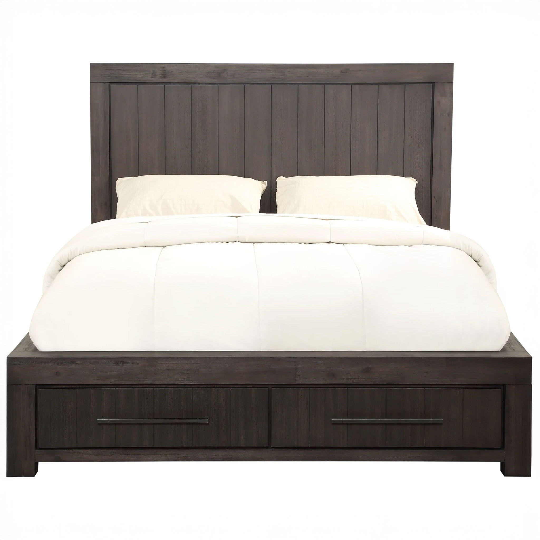 Basalt Gray Solid Acacia Bed Frame