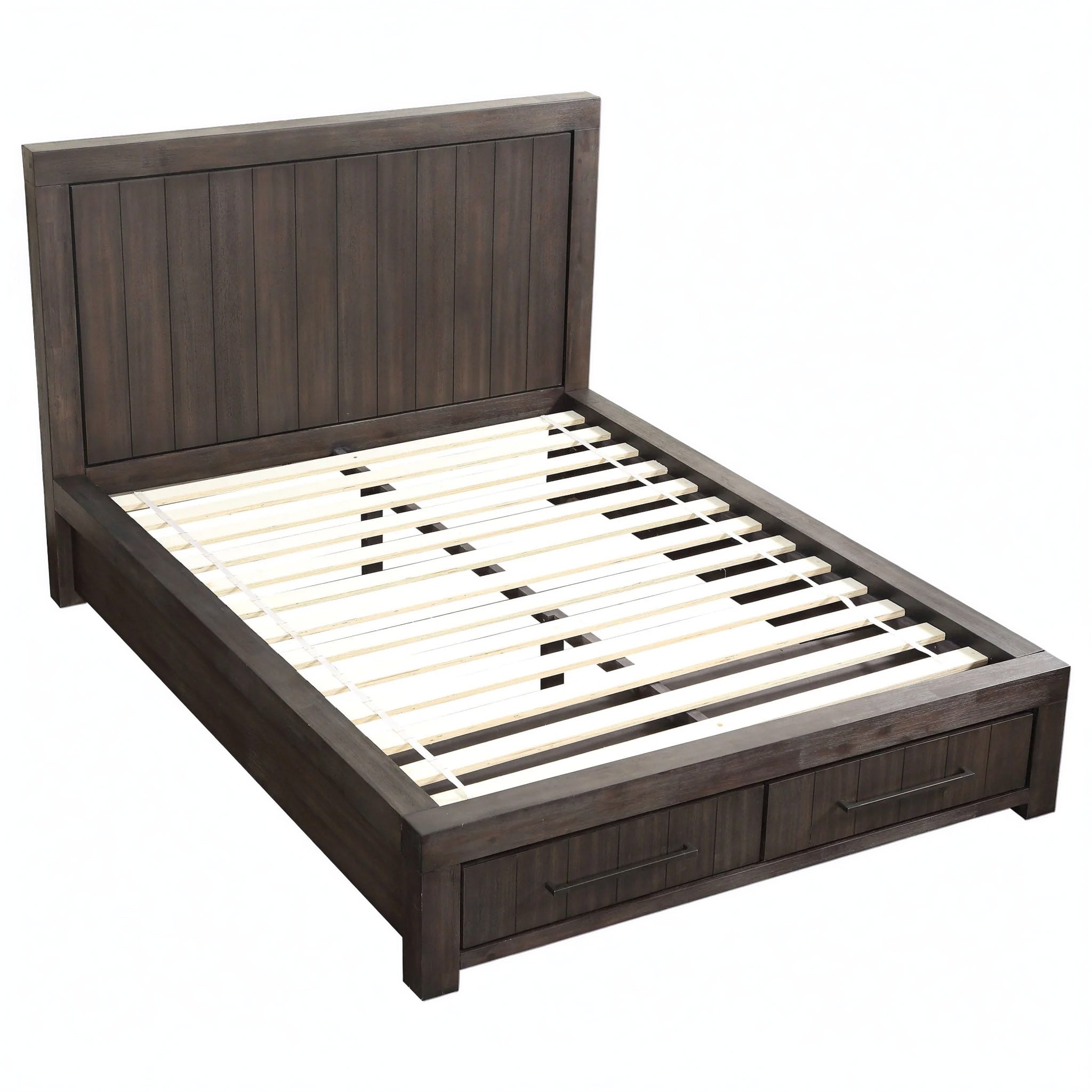 Storage Basalt Gray Solid Acacia 5 PC Bedroom Set