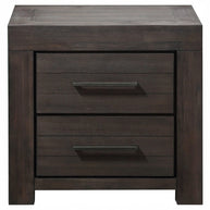 Storage Basalt Gray Solid Acacia 5 PC Bedroom Set