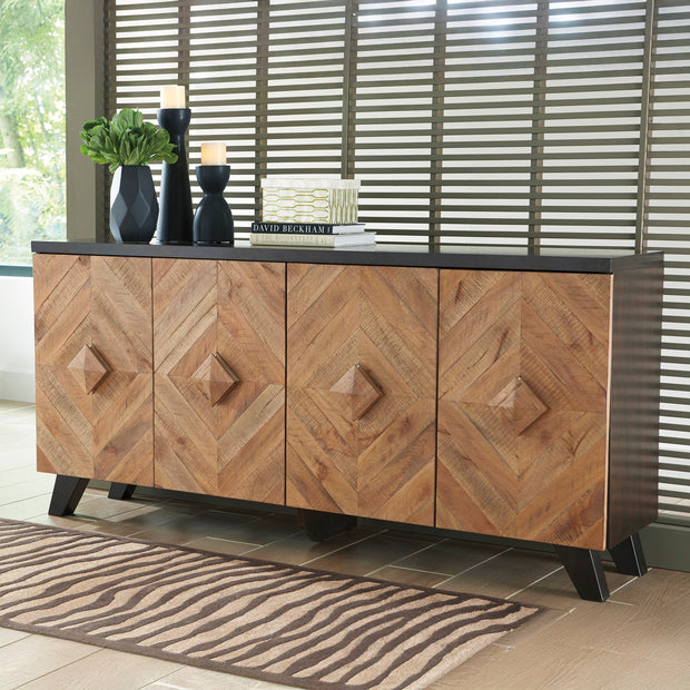 Two-Tone Mid-Century Accent Cabinet