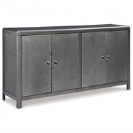 4-Door Industrial Gunmetal Accent Cabinet