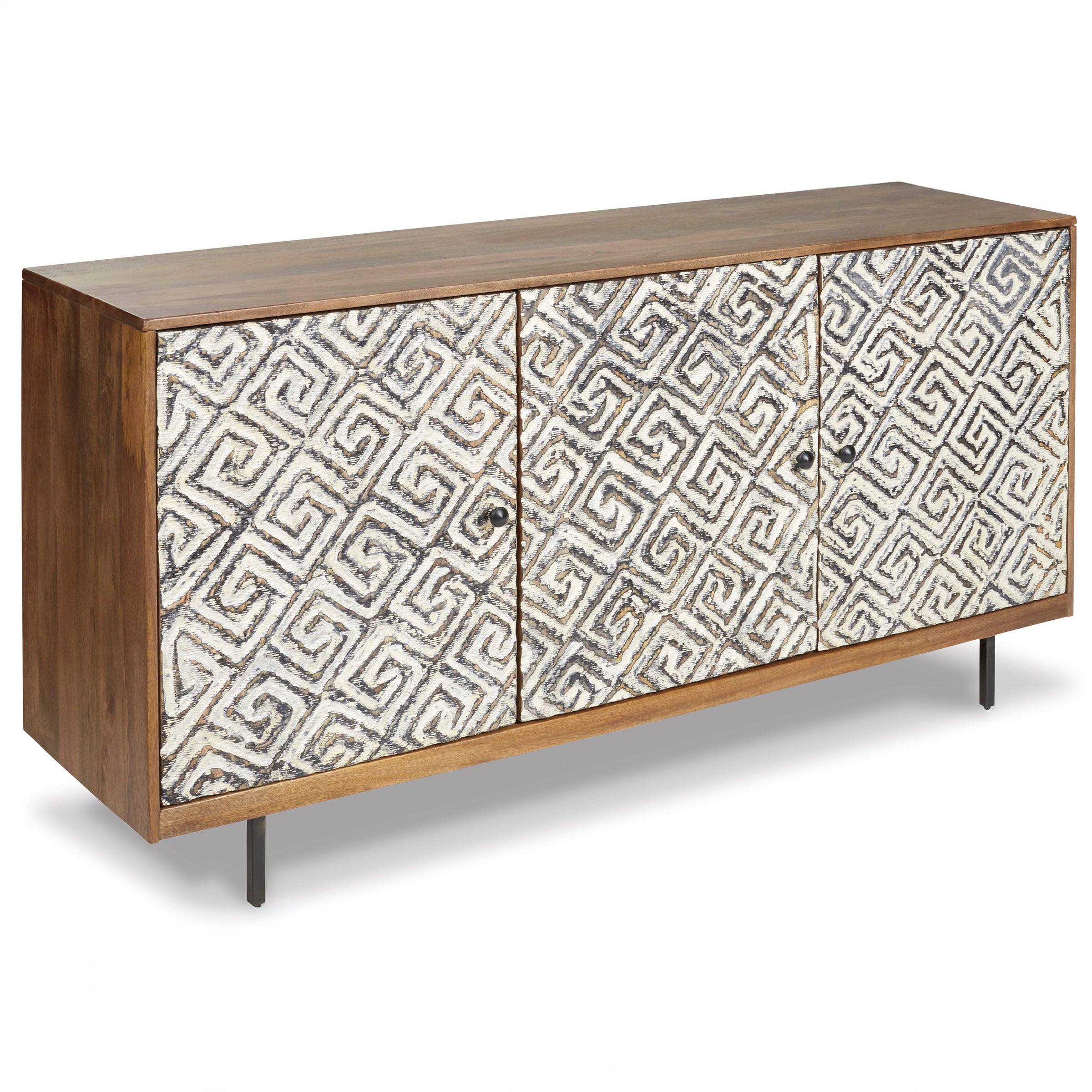 Geometric Accent Cabinet