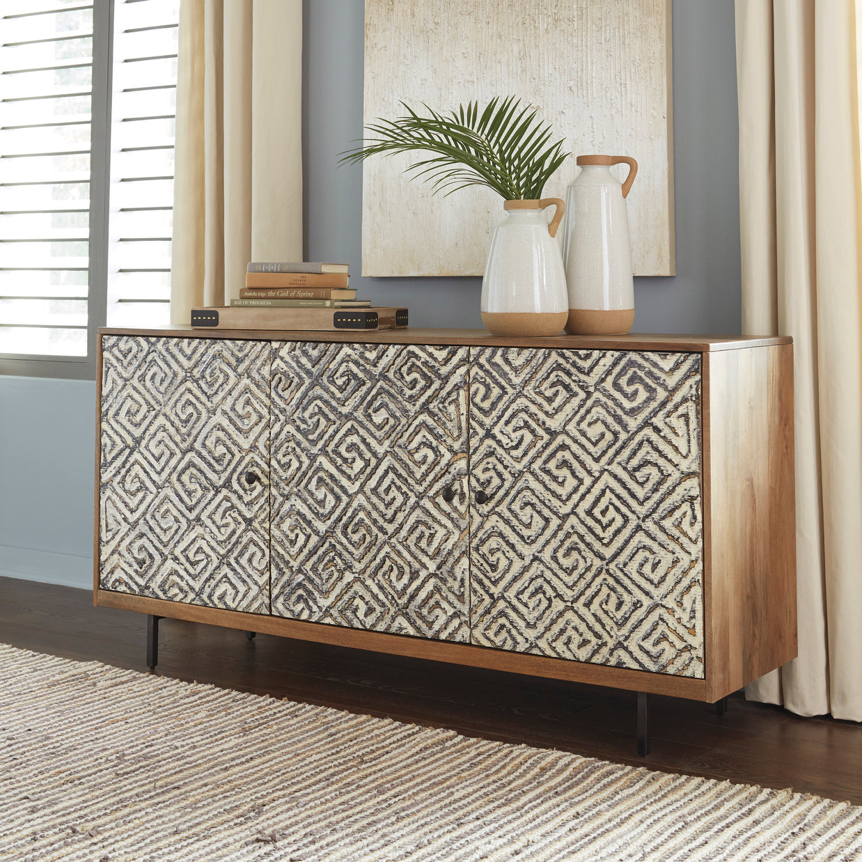 Geometric Accent Cabinet