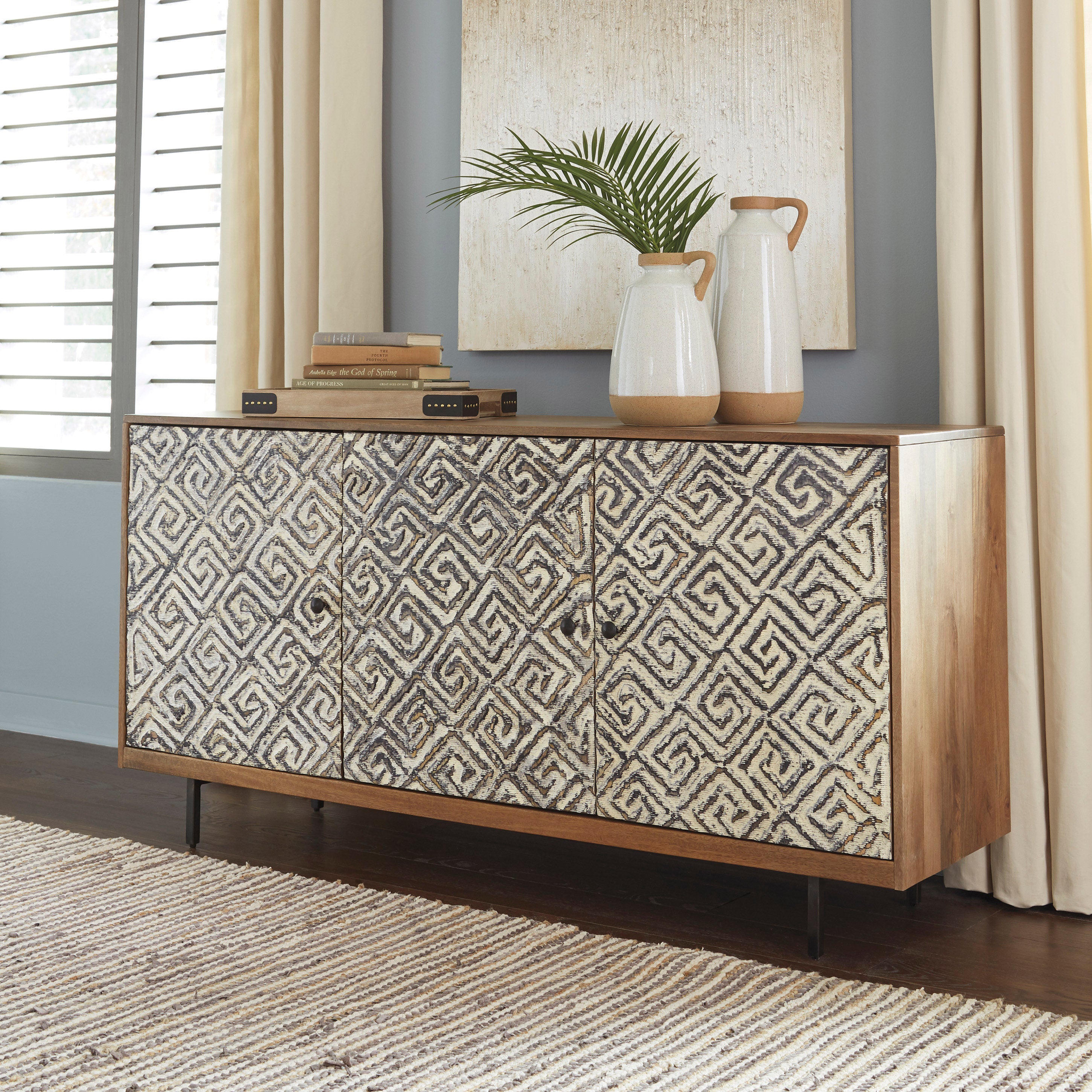 Geometric Accent Cabinet