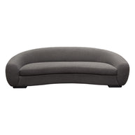 Plush Boucle Fabric Curved Sofa