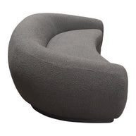 Plush Boucle Fabric Curved Sofa