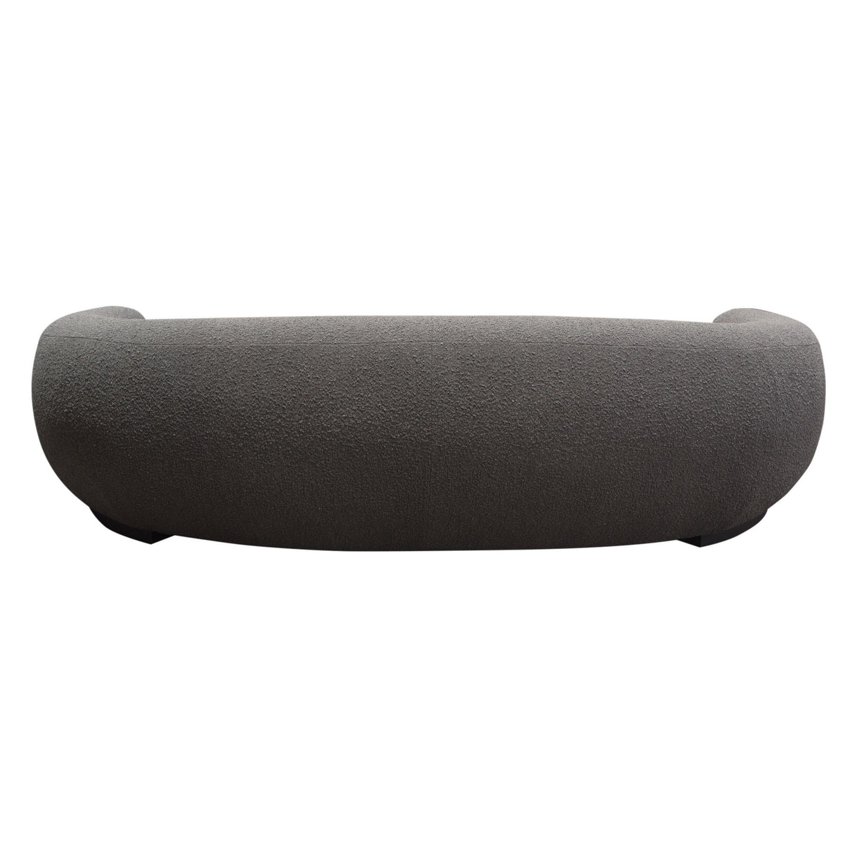 Plush Boucle Fabric Curved Sofa