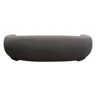 Plush Boucle Fabric Curved Sofa