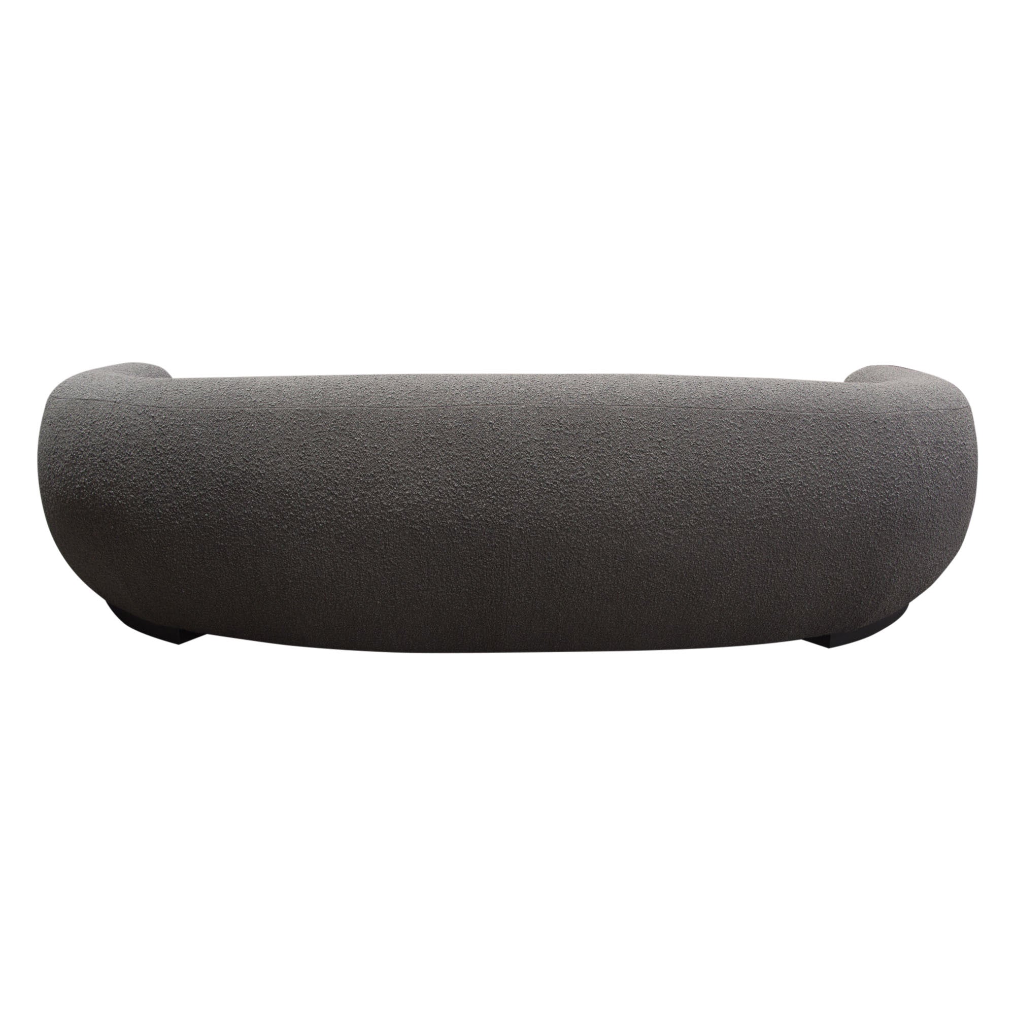 Plush Boucle Fabric Curved Sofa