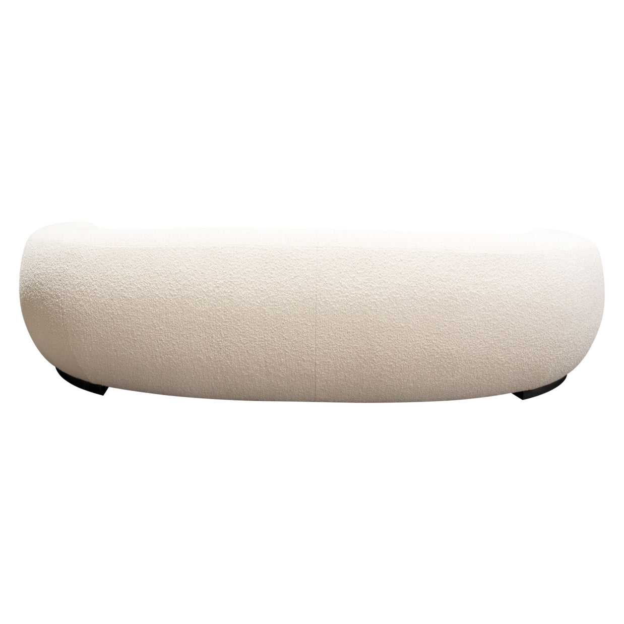 Plush Boucle Fabric Curved Sofa