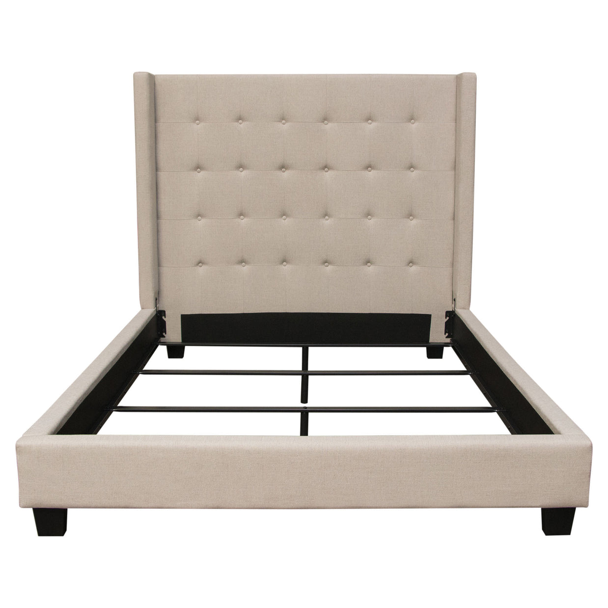 Low-Profile Button Tufted Bedframe