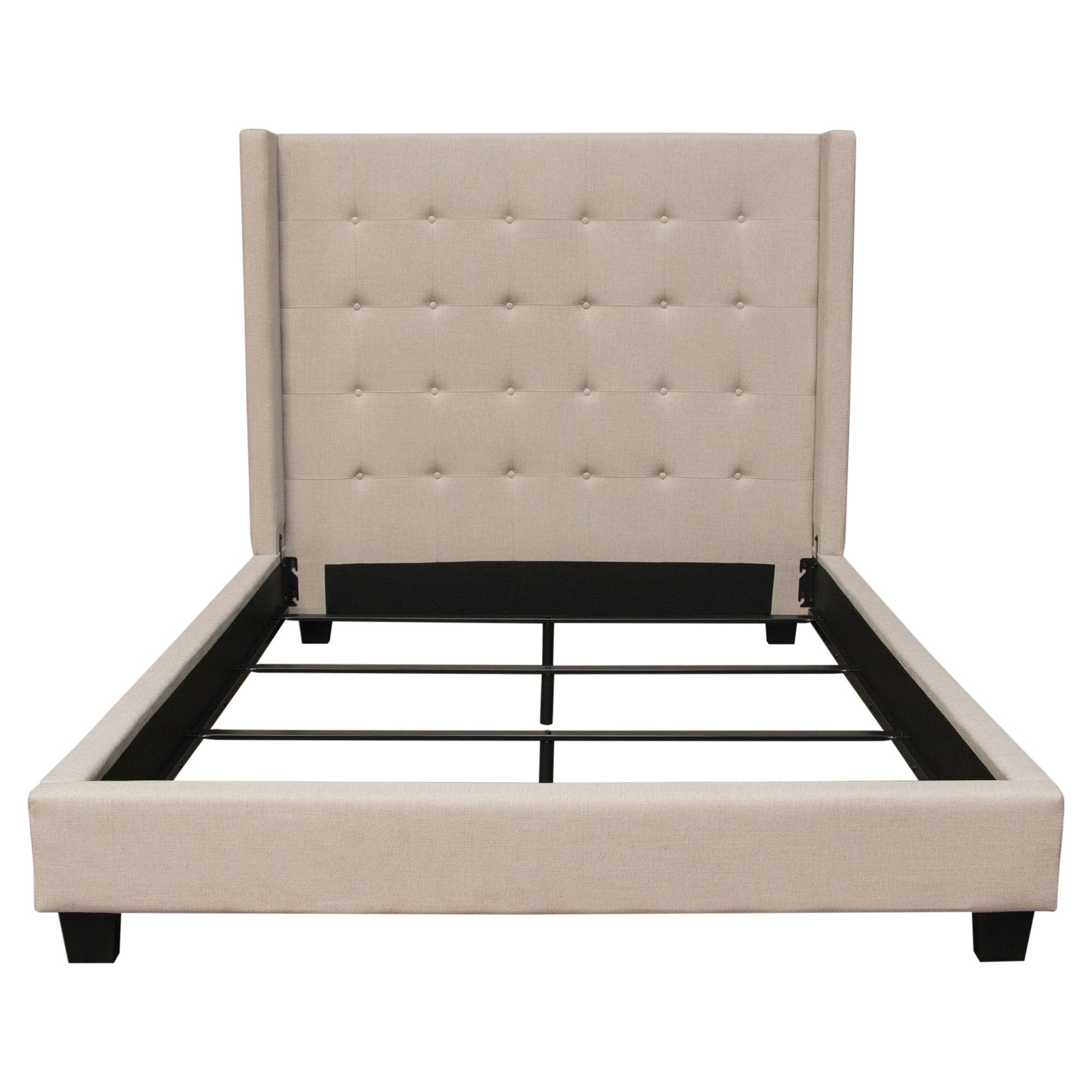 Low-Profile Button Tufted Bedframe