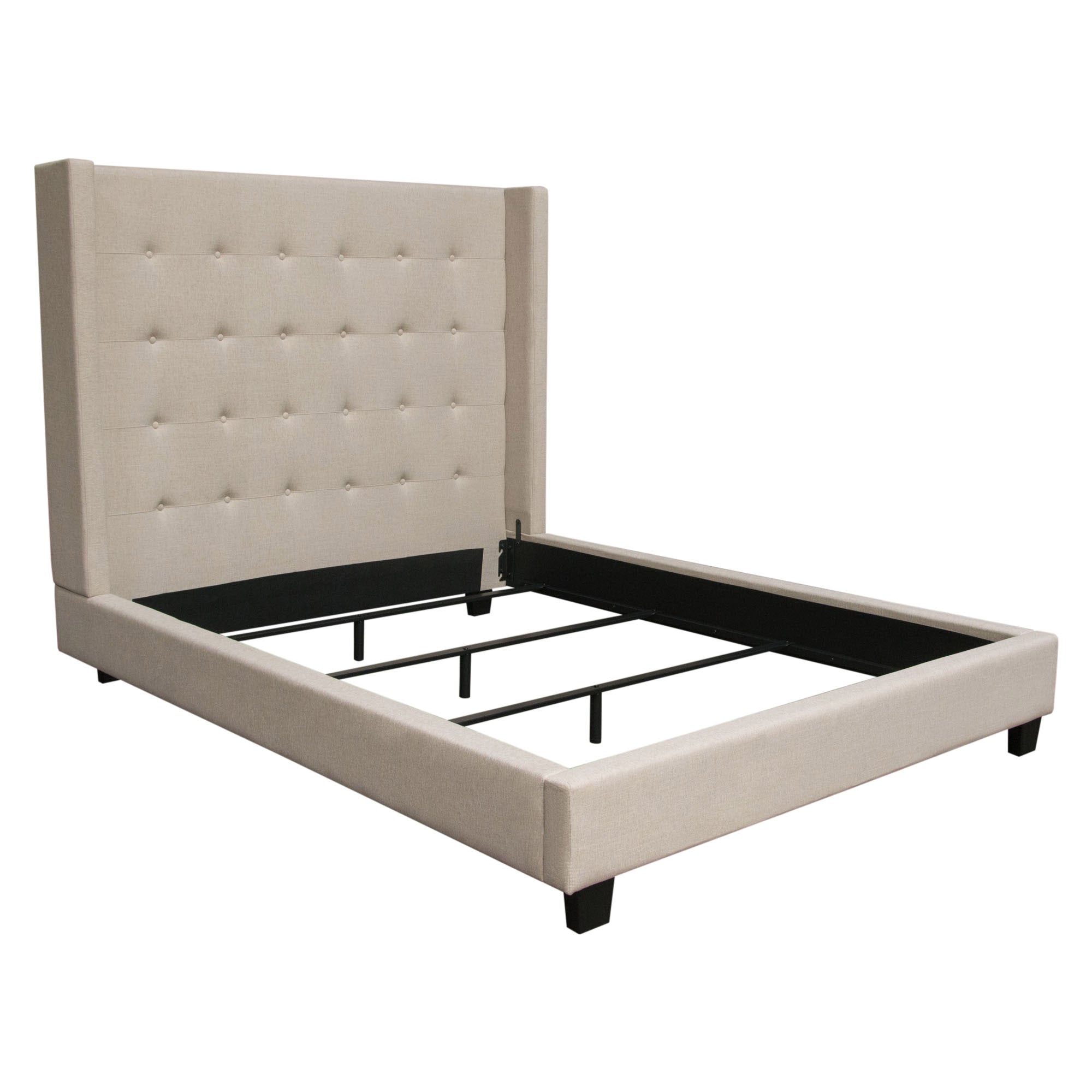 Low-Profile Button Tufted Bedframe