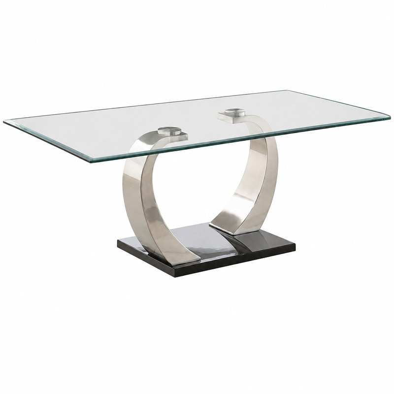Clear Glass Top Coffee Table