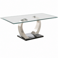 Clear Glass Top Coffee Table