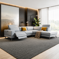 Genuine Leather Power Reclining Sectional