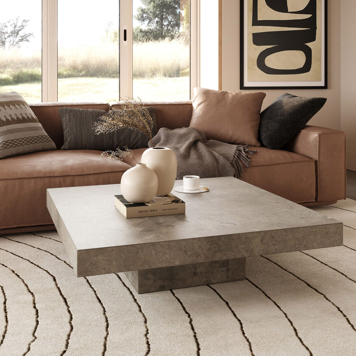 Contemporary Concrete Coffee Table