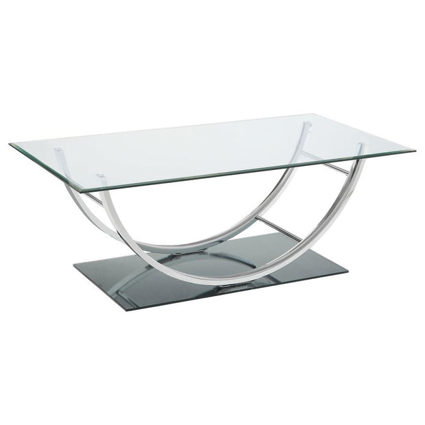 U-Shaped Chrome Coffee Table