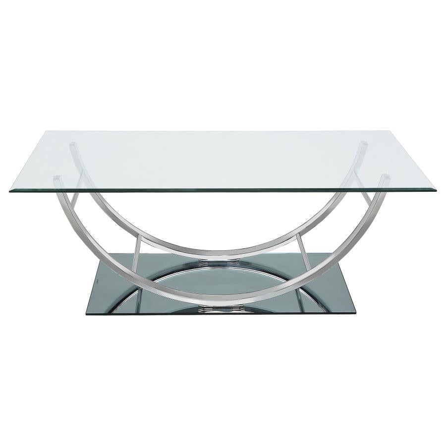 U-Shaped Chrome Coffee Table