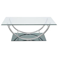 U-Shaped Chrome Coffee Table