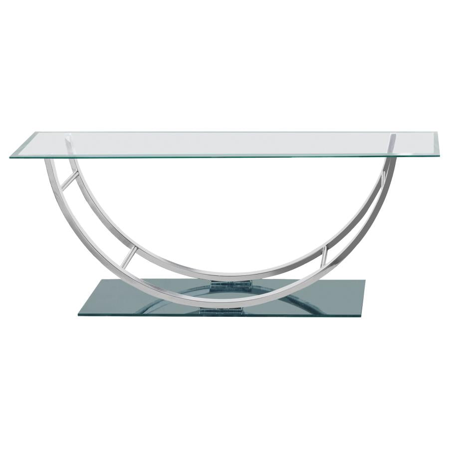 U-Shaped Chrome Coffee Table