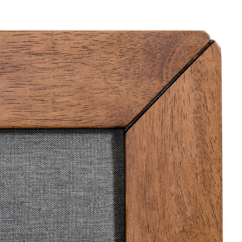 Walnut & Gray Mid-Century Bed Frame