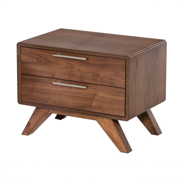Walnut Mid-Century Nightstand