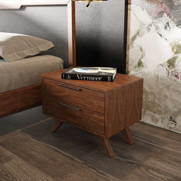 Walnut Mid-Century Nightstand