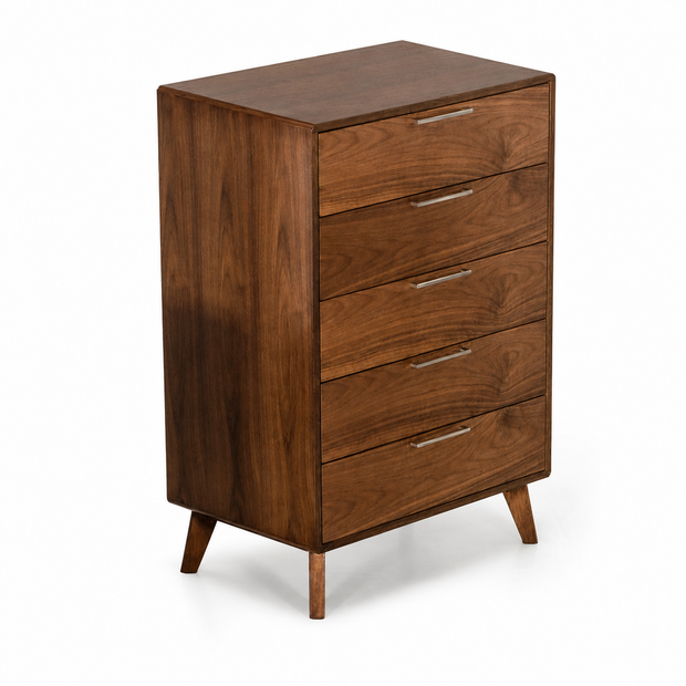 Walnut Mid-Century Chest of Drawers