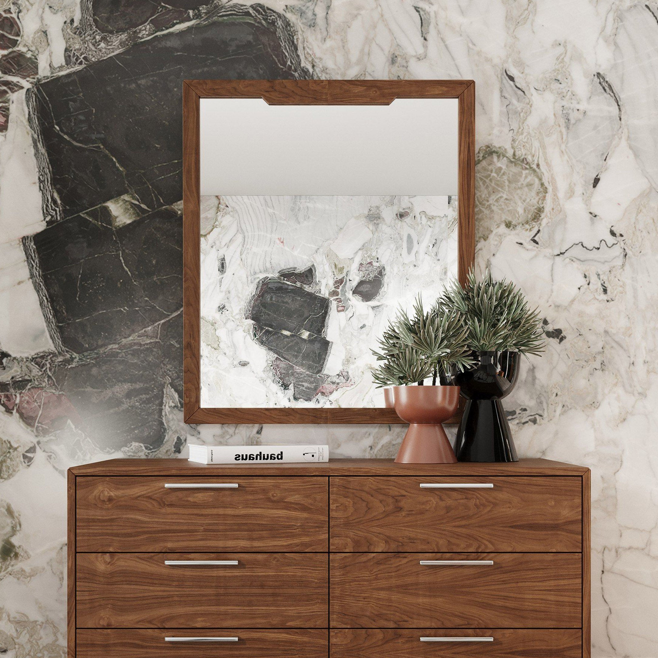 Walnut Mid-Century Dresser Mirror