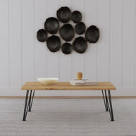 Natural Industrial Mid-Century Coffee Table