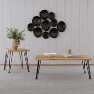 Natural Industrial Mid-Century Coffee Table
