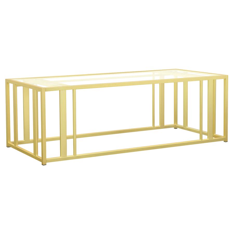 Gold & Glass Coffee Table