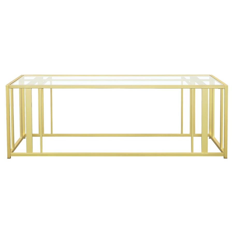 Gold & Glass Coffee Table