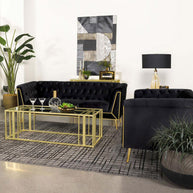 Gold & Glass Coffee Table