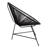 Bohemian-Inspired Cotton Rope Chair - Black