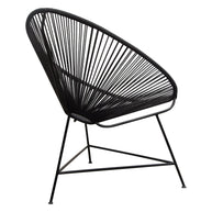Bohemian-Inspired Cotton Rope Chair - Black